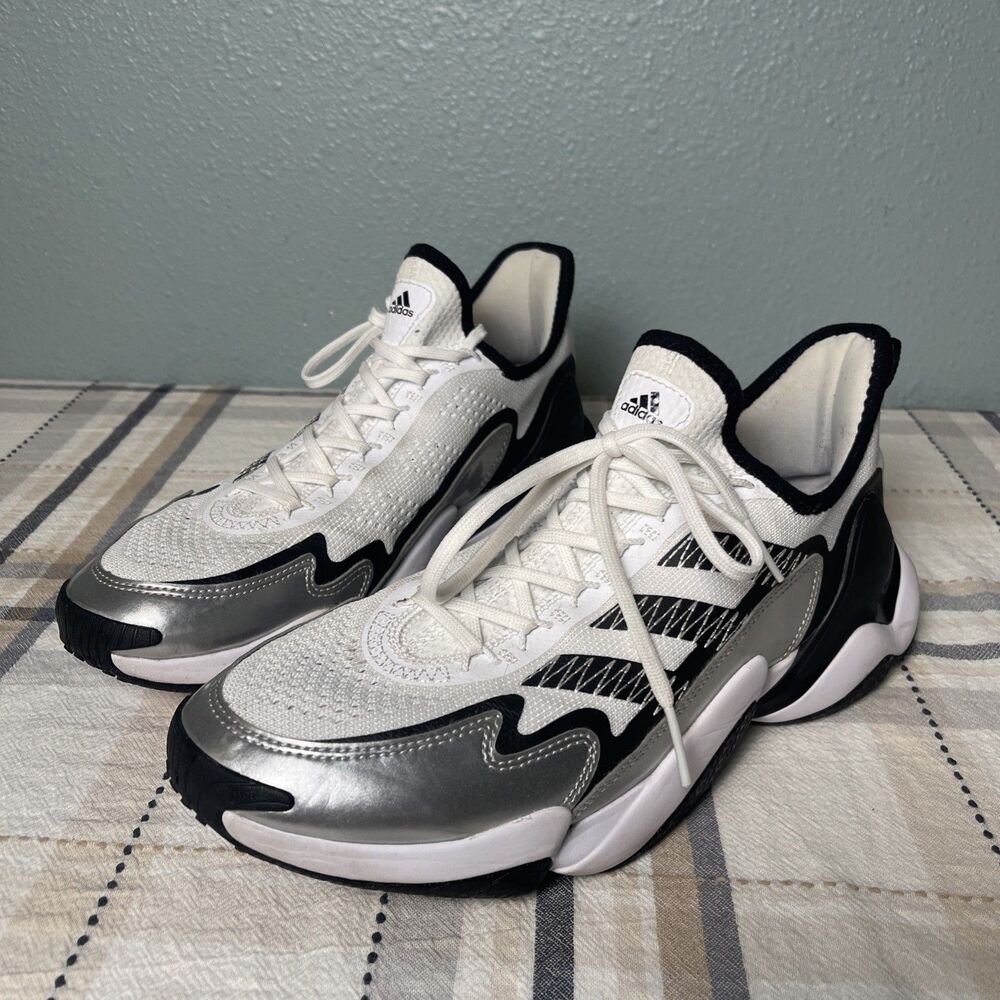 Adidas Impact FLX x Patrick Mahomes White Silver Metallic Shoes - Size 12